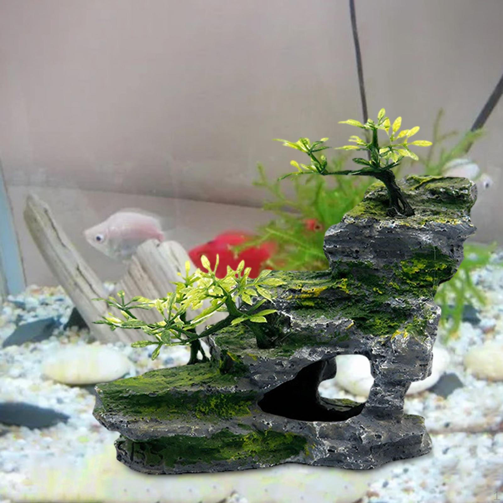 

Дерево Рок Искусственный вид на горы Каменный орнамент Декоративное украшение для аквариума Рокарий для сада