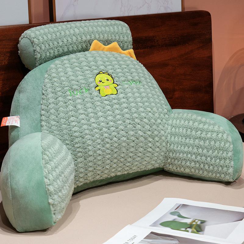 Bedside Waist Cushion Dinosaur Tafu Velvet Soft Bag Backrest Bedroom Bed Sofa Reading Pillow Pillow