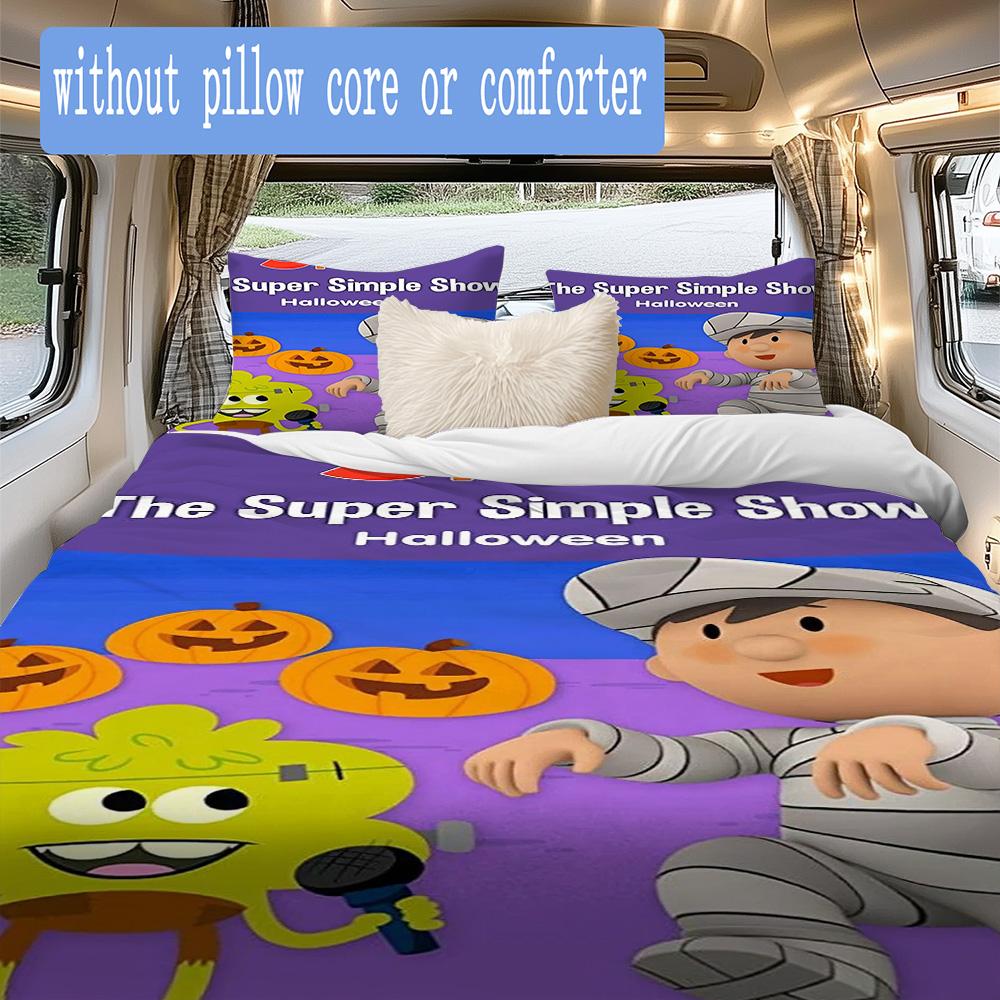 From Super Simple Songs Pattern Bedding,Quilt Set Quilt Cover Pillowcase Home Birthday Gift (1*duvet cover+2*pillowcase,without core)SSJT0917404