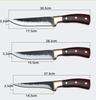 3pcs Forged Sharp Butcher Knife Boning Knife Slicing Knife with Knife Cover Multifunctional Kitchen Knife Set