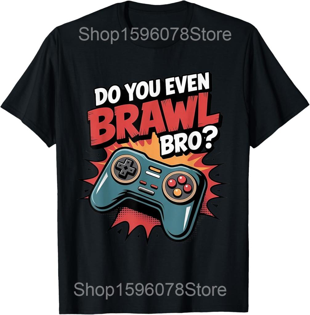 Vintage Eat Sleep Brawl Repeat T Shirts Men Women Brawl Star Cotton Humor Streetwear Tee Short Sleeve Unisex Loose Clothing