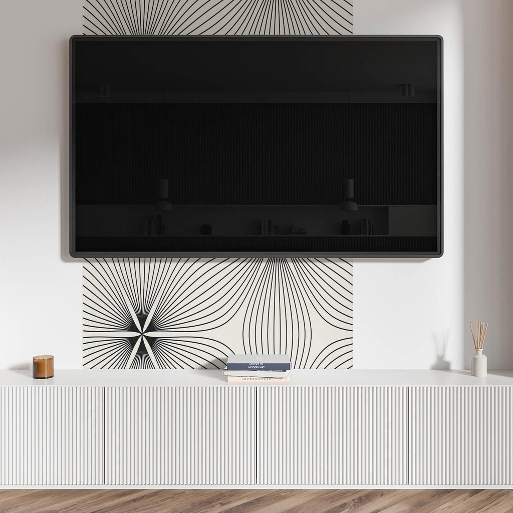 Winylowy Panel Z Motywem Do Łatwej Metamorfozy Ściany 100X50 Cm Dynamiczne Linie W Wzorze