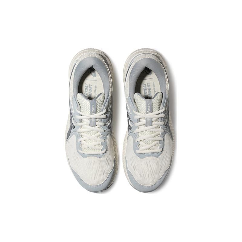 Asics Gel-Contend 7 Comfortable Versatile Fabric Durable Breathable Low-Top Running Shoes Women sneaker Gray White 1012B540-102