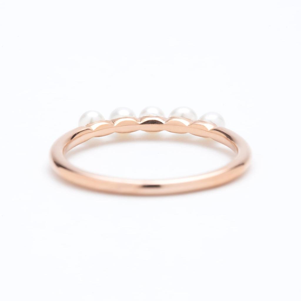 Bloom June Birthstone Freshwater Pearl Silver and Pink Gold Plated Size Ring, 11, 0770-4195-0019-0011