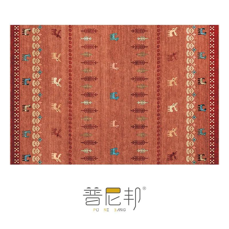 American Moroccan Bedroom Decor Bedside Carpet Washable Carpets for Living Room Nordic Ethnic Lounge Rug Soft Non-slip Floor Mat