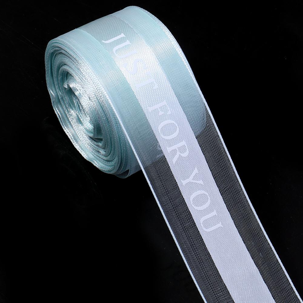 10 Yards "Just For You"Sheer Chiffon Ribbon Organza Satin Ribbons for Gift Wrapping Decoration Wedding Party Wreath Lace Fabric