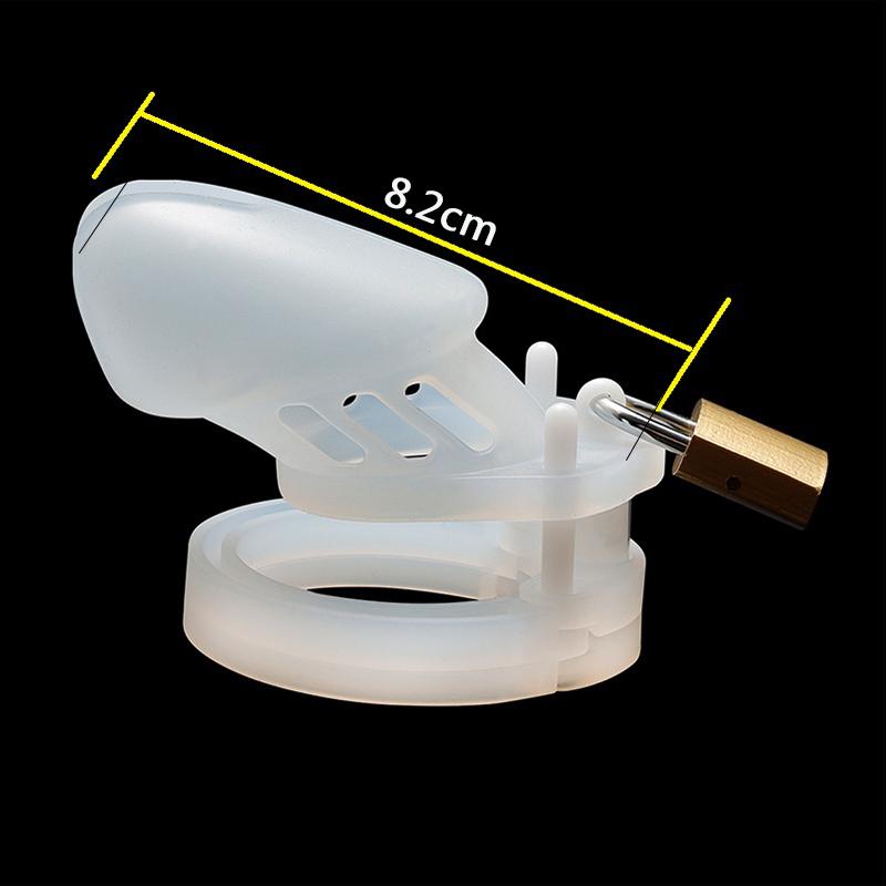MoDi 5 Size Soft Male Chastity Cage Device Cock Cage with Rings Erotics Urethral Brass Lock Locking Sex Toys for Men Adults