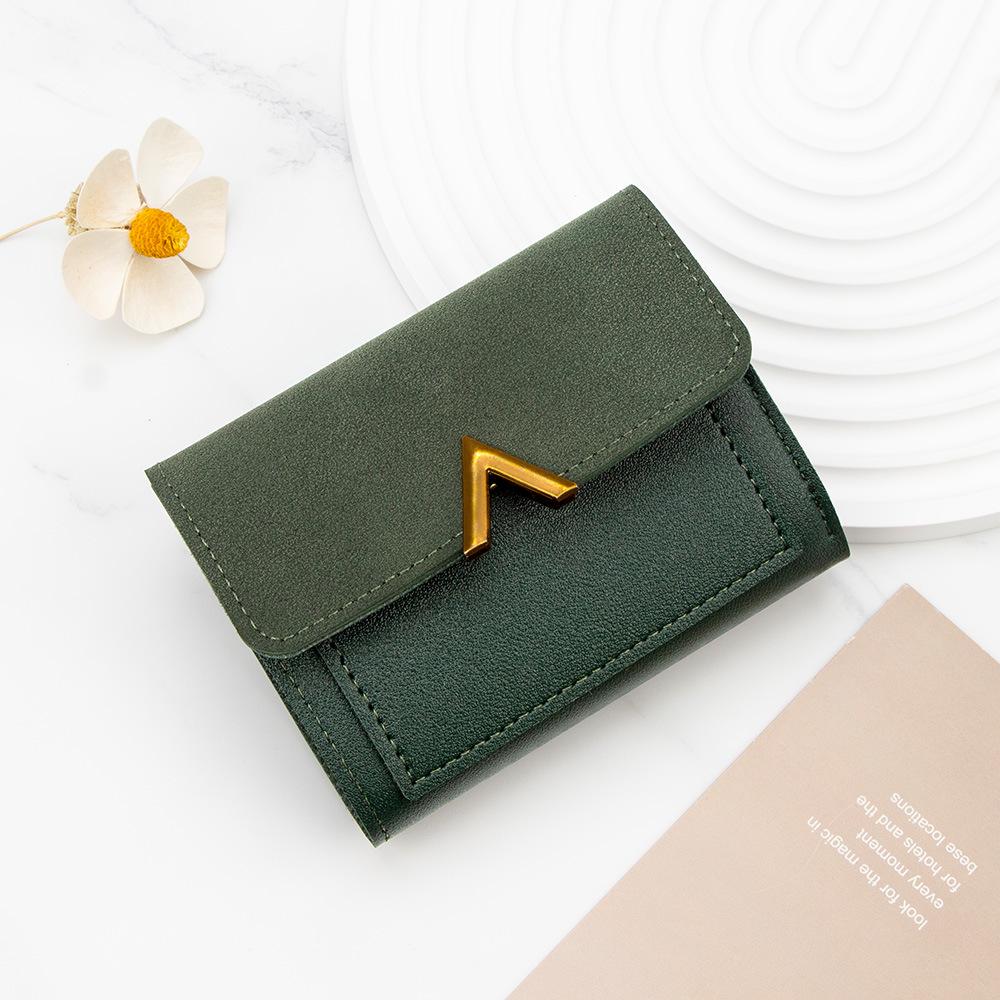 Korean Style Women's Short Wallet: Large Capacity Coin Purse & Card Holder