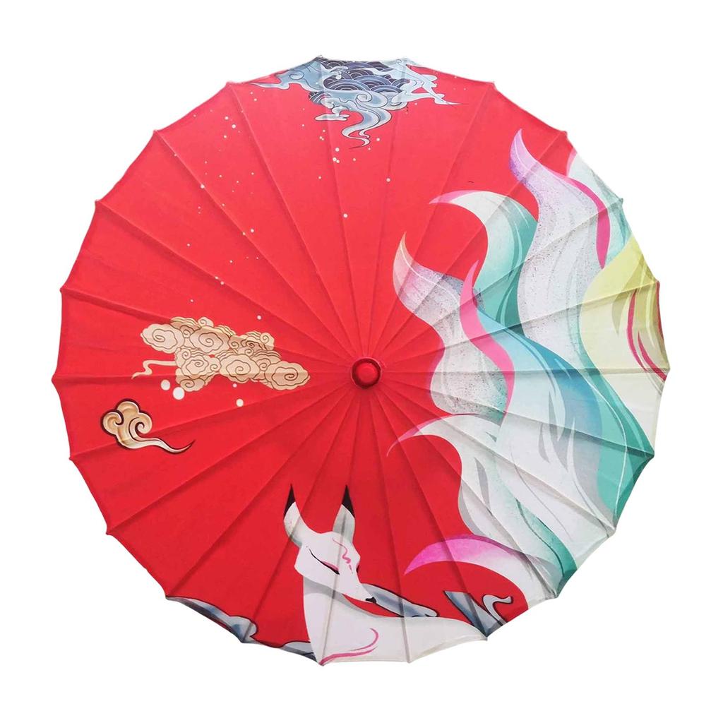 Chinese Style Oiled Paper Umbrella Crafts Wedding Bridal Umbrella for Costume Village Scenery Stage Props Wedding Cosplay