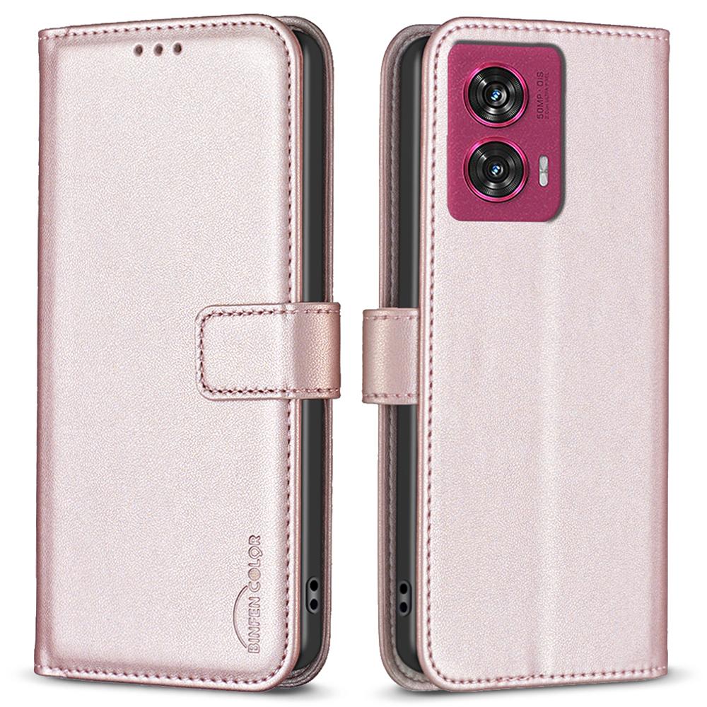BINFEN COLOR BF17 For Motorola Edge 50 Fusion 5G Case Wallet Card Slots Leather Phone Cover