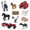 Simulated Shepherd Sharma Holstein Cow Rooster Pig Farm Life Scene Model Static Ornament Toy