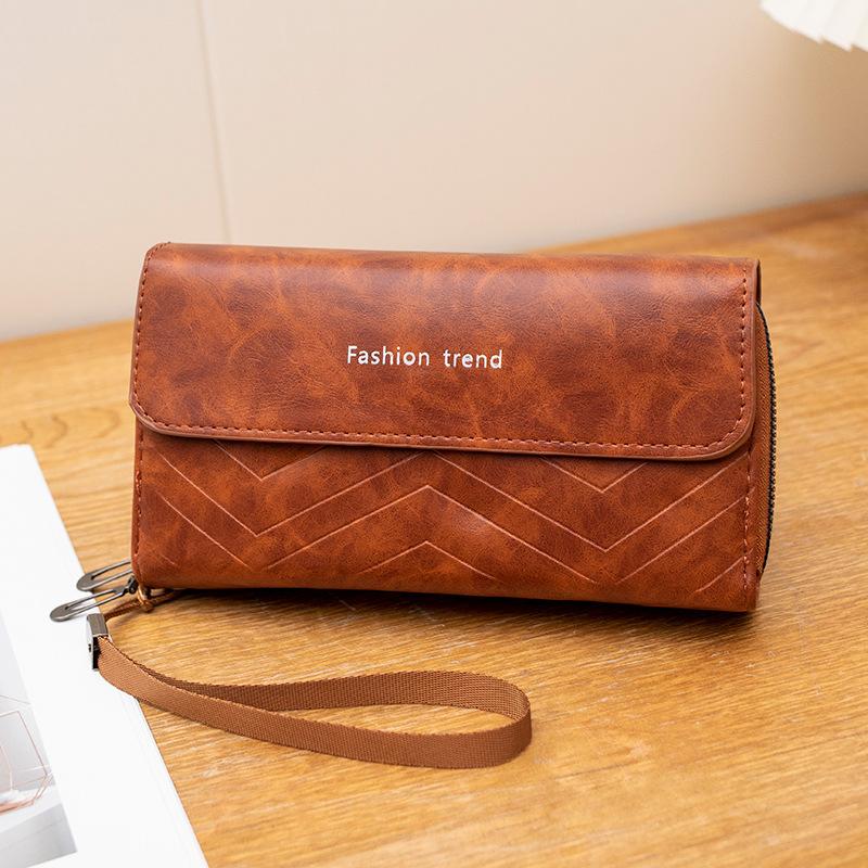 Stylish and simple women's wallet new versatile multi-card clutch bag zipper bag