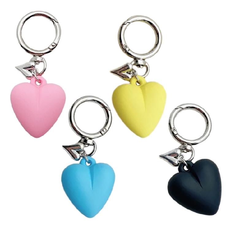 Colorful Heart Keychain Love Shape Bag Charm Pendant Decoration Handmade Jewelry