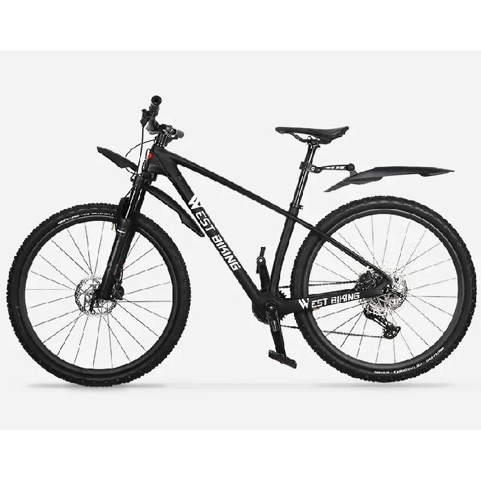 WEST BIKING Mountain Bike Fender Set Universal 29 Inch MTB Mudguard Adjustable Front and Rear Mud Flaps Bicycle Mud Protector