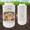 1 Stück platzsparender PVC-Regenwurm-Komposter für kleine Topfpflanzen Gärten Runder geruchsdichter Wurmtee Kompoströhre
