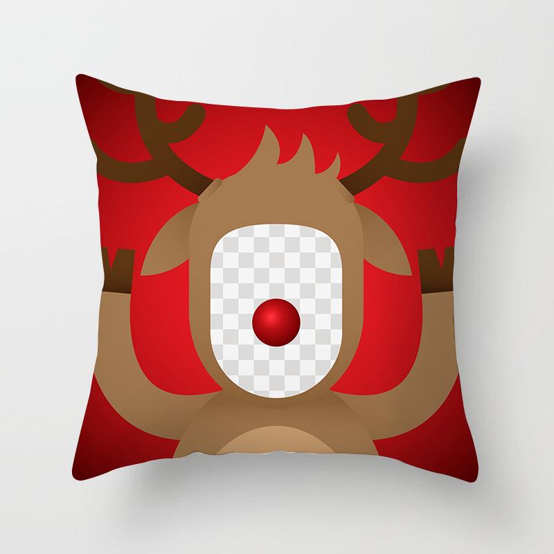 Santa Claus Christmas Tree Pillow Cover Cushion Cover Home Soft Decor