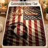 Flannel BlanketLana Del Rey Custom Name Text Personalized Soft Warm Throw Blanket Home Decor Gift