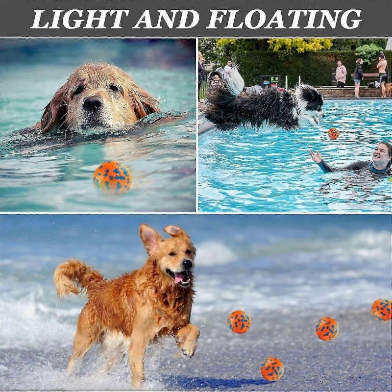 Indestructible Dog Ball Toy for Aggressive Chewers Durable, Bouncy, and Lightweight Floating Chew Ball for Fetch Play with Large and Medium Dogs