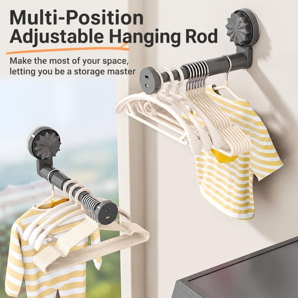 No-Drill Drying Rack Retractable Bathroom Towel Rack Hanger Organizer for Bathroom&Balcony