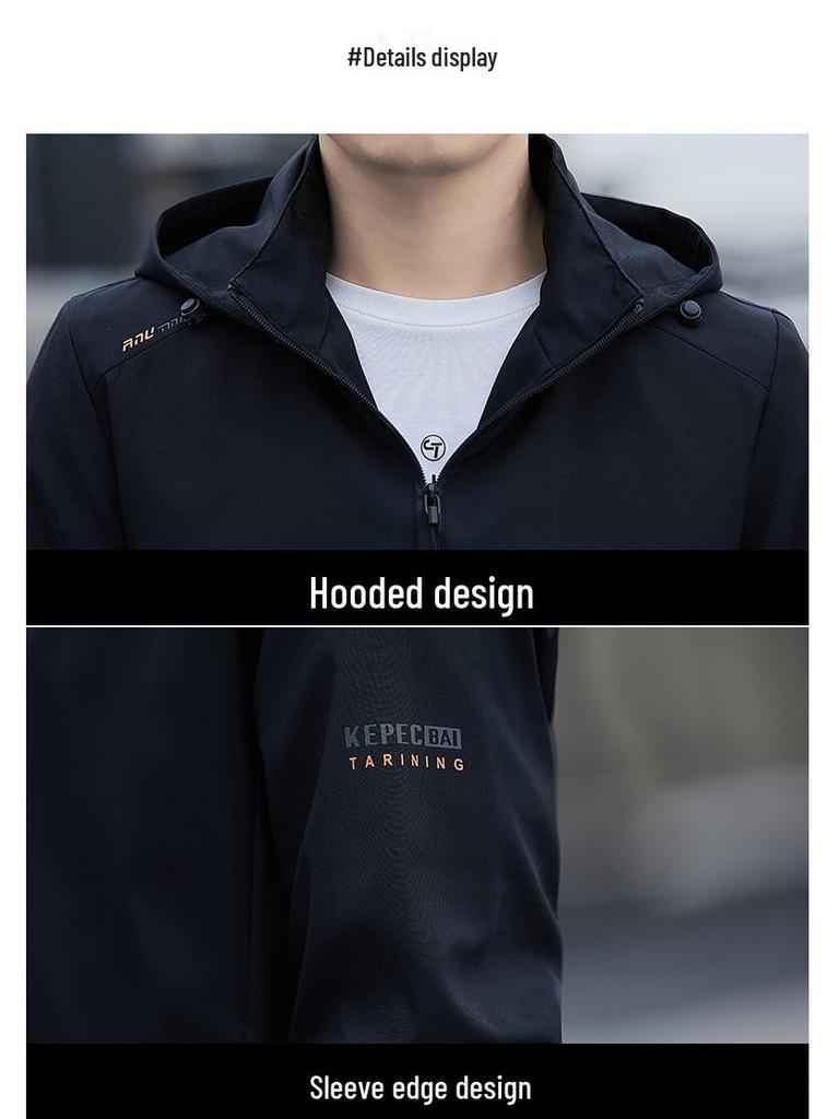Men's Spring & Autumn Casual Windbreaker: Trendy, Versatile, Loose-Fit Korean Style, Waterproof