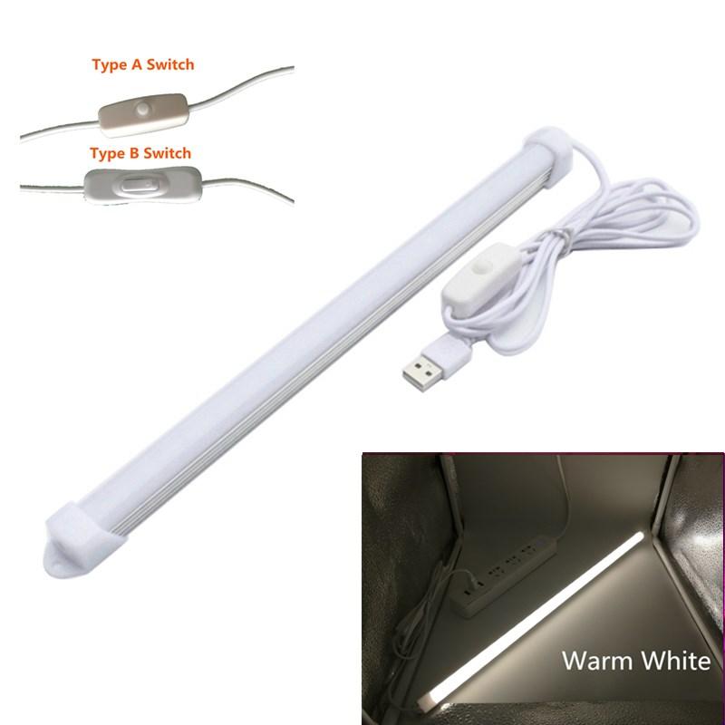 USB LED Tube Light 5V 2835 SMD LED Lamp 32CM 52cm Rigid Strip Light Bulb Bar Reading Book Desk Lamp Night Light Ultrathin Closet