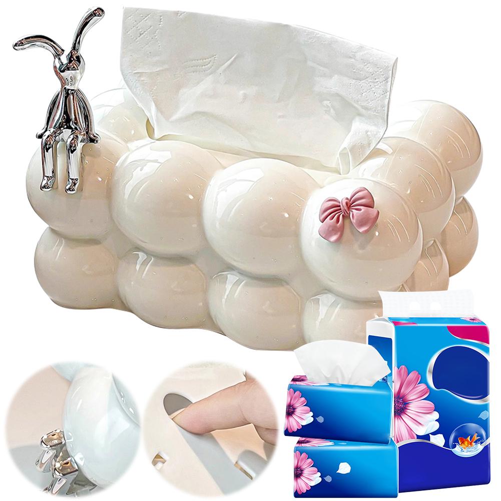 Bubble Tissue Holder Minimalist Paper Storage Box Creative Cotton Candy Tissue Cover Home Decoration