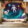 Cosmic Astronaut Whale Tapestry Planets StarsOcean Waves Surreal Artwork for Fantasy and Imaginative Home Decor Wall Art