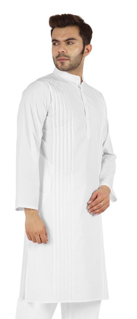 Atasi Cotton Kurta Solid Ethnic- Festive Long Shirt W  Pintuck Traditional Indian Wear For