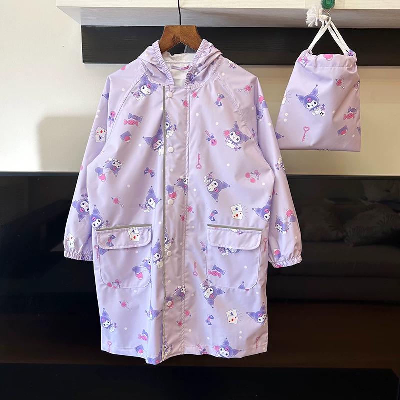 Children's Raincoat 2026 New Model for Primary School Students Cartoon Anime Lightweight Quick-Dry Waterproof Split Long Zipper Rain Poncho