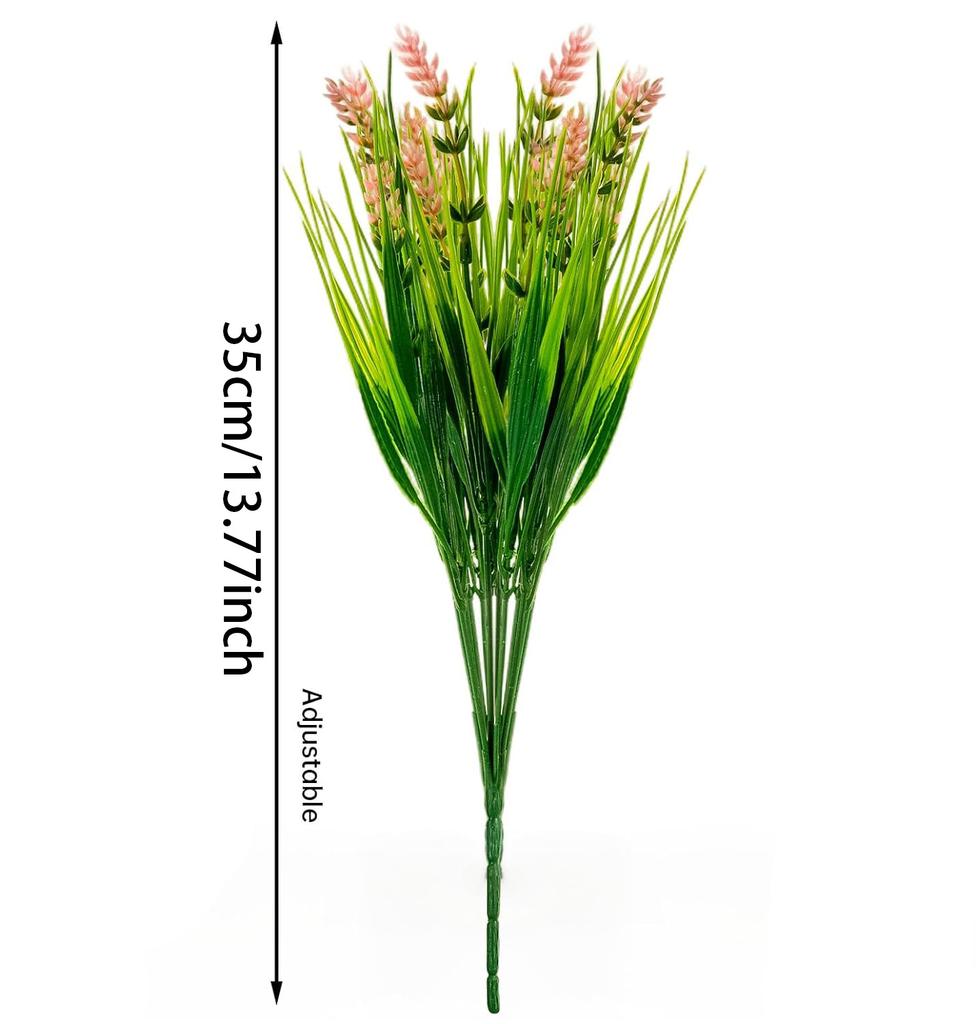 Künstliche Lavendelblüten, violette Pflanzen für die Dekoration des Hausgartens, Blumenarrangement in Vase, pastoraler Stil, simulierte grüne Pflanzen