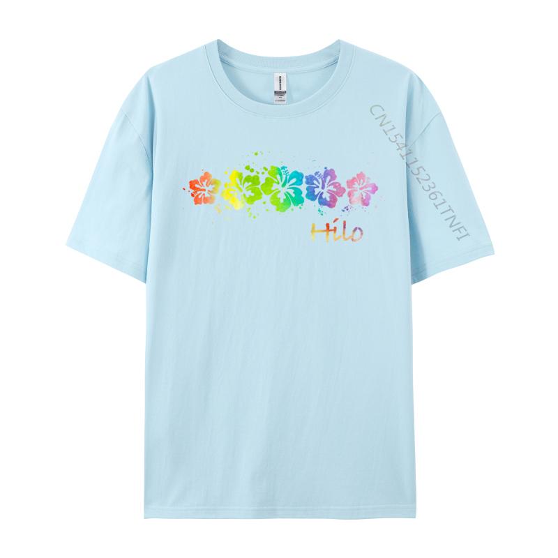 Hilo Hawaii Watercolor Beach Surf Classic Men Tshirt Slim Fit Gift Premium Cotton Men T Shirt Cool T Shirt Wholesale