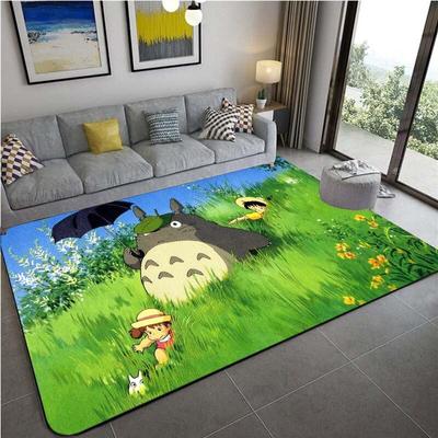 Japanese Amime My Neighbor Totoro Cartoon Floor Mats Bedroom Living Room Soft Carpet Non-slip Area Rug Home Decor