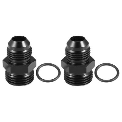 ACROPIX מחברי מתאם מסילה דלק אוניברסליים AN10-AN8 עם טבעת O שחור 4 יחידות