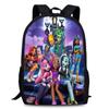 Monster High Unisex 15in Backpack Ergonomic Support Oxford Fabric Schoolbag