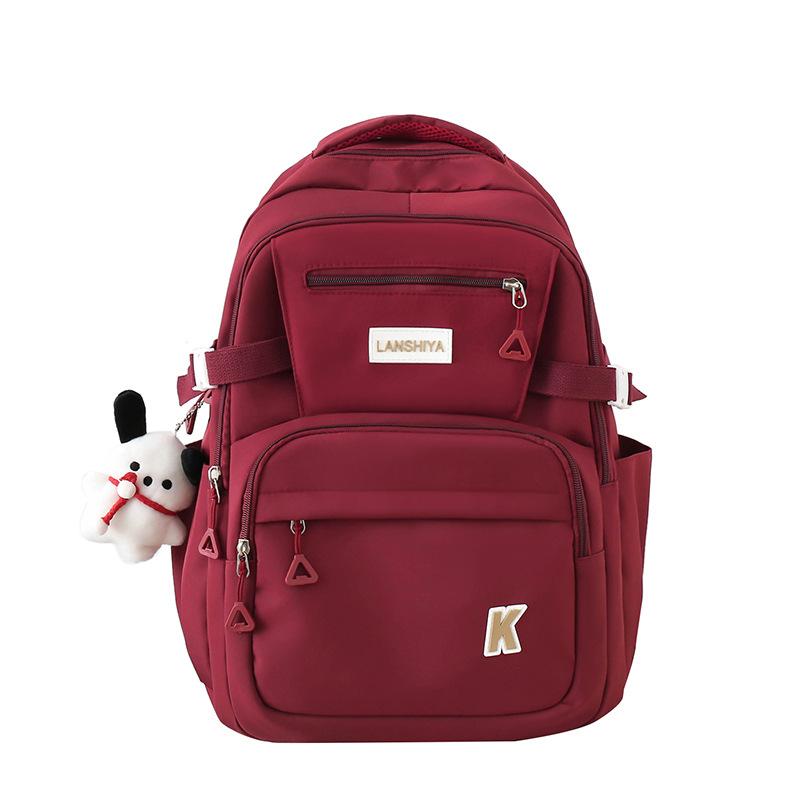 Schoolbag new Japanese and Korean ins style class backpack women's large-capacity leisure travel backpack Chinese college student nylon schoolbag
