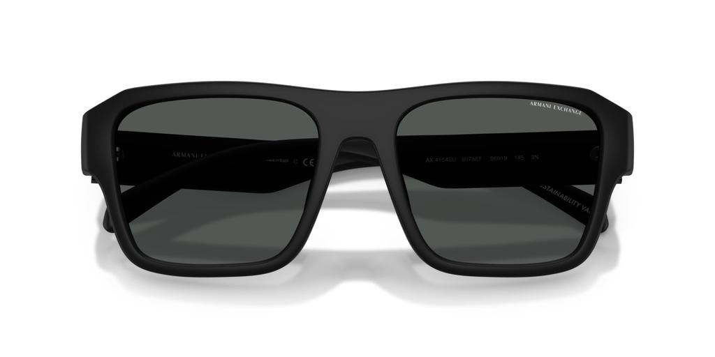 Oakley Sunglasses Matte Black Frame Dark Grey 56mm Men's 0AX4154SU, (Front), Lens,