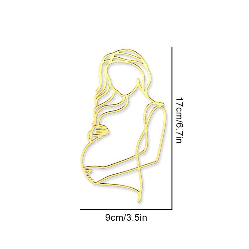 The Mummy To Be Cake Topper Happy Women's Day Expectant Mother Line Art Silhouette Cake Decoration Birthday Party Supplies
