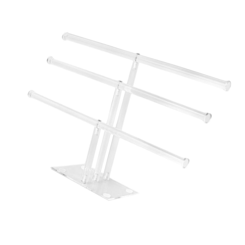 Stylish Acrylic Claw Clip Storage Stand 3 Tiers Transparent Rack for Displaying Hair Accessories Bedrooms Supplies