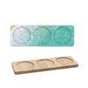Poppy DIY Three-Grid Wine Bottle & Glass Silicone Coaster Mold