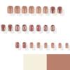 24Pcs Artificial Nail White Floral Heart Patterns Press On Nail Full Cover Acrylic Nail For Daily Wear And Special Event