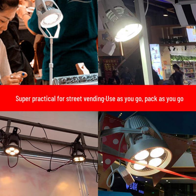 LED Clip-on Super Bright Spotlight for Weddings & Exhibitions – Plug-in, No Wiring Required, Perfect for Display Boards & Market Stalls