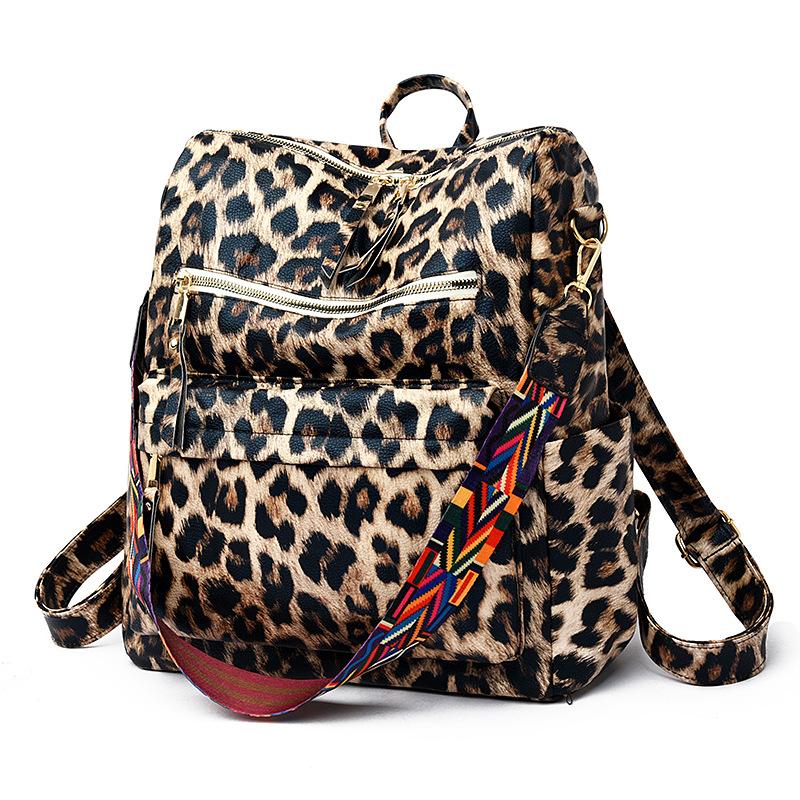 Schoolbagbag Retro Backpack Female Korean Version New Trendy Soft Leather Large Capacity Dual-purpose Women's Backpack Student Schoolbag