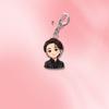 7pcs BTS Cool Black Outfit Anime Cartoon Acrylic Keychain, Bangtan Boys Cartoon Figure Keyring, Kpop Idol Bag Pendant for ARMY Fans