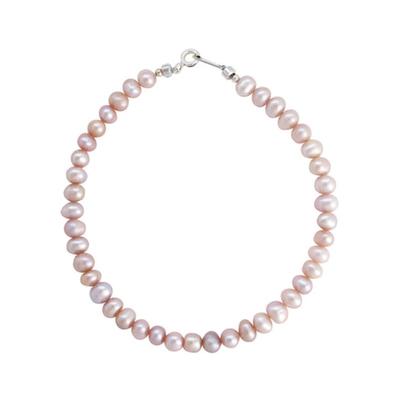 jewelCOUNTY Pink Snow Pearl Bracelet 925 Silve
