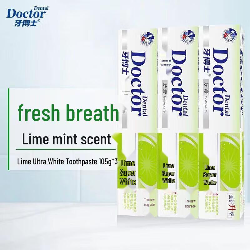 Dr. White Lime Mint Super White Toothpaste 3-Pack
