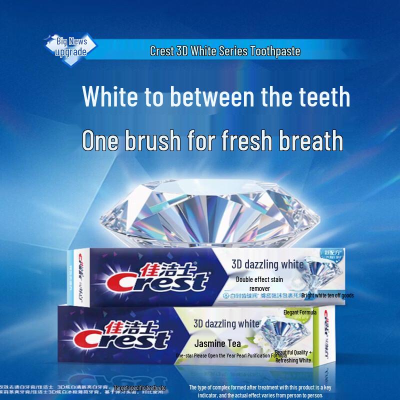 Crest 3D White Fresh & Bright Fluoride Toothpaste 170g