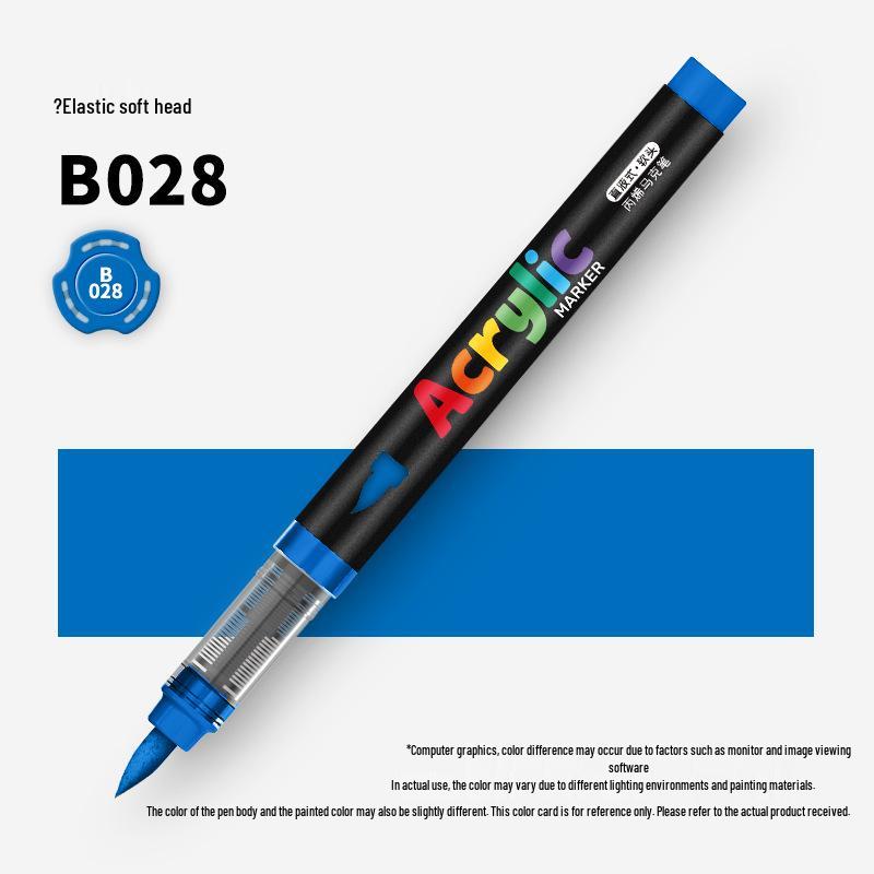 60-Color Soft Tip Liquid Ink Acrylic Marker Set for Primary School Art