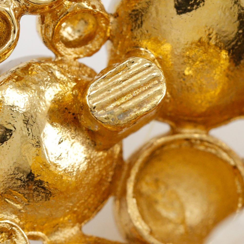 Chanel Earring Vintage Plated Gold/Fake Pearl 54.3g Women Used