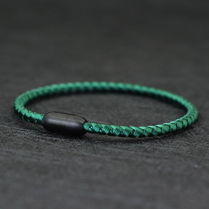 New Grade A Keel Rope Bracelet Men Stainless Steel Magentic Clasp Pulsera Roja Braclet Tissu Homme Gift For Him Cord Chain Joias