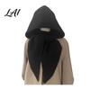 Cold Weather Hat Women Knit Hooded Scarf Hat Winter Pullover Balaclava Hood Hood Warm Ear Protection Skull Cap for Soft